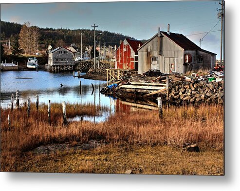 Kyle Little River Boats Harbours Water Sea Ocean Lobster Traps Rope Nova Scotia Digby Neck Long Island Brier Island Fishing Fishermen Traps Lobster Pots Trees Life Boy Buoys Metal Print featuring the photograph Inner Harbour by David Matthews