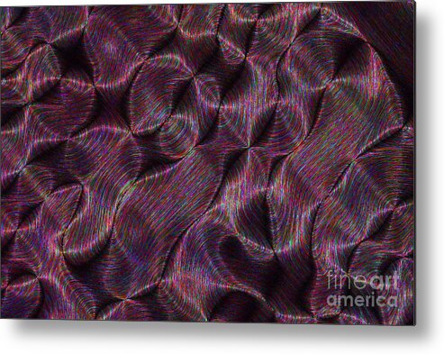 Abstract Metal Print featuring the digital art Iridescent Ruby #18 by Paul Hunn
