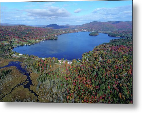 Vermont Photography Metal Print featuring the photograph Island Pond Vermont October 2017 by John Rowe