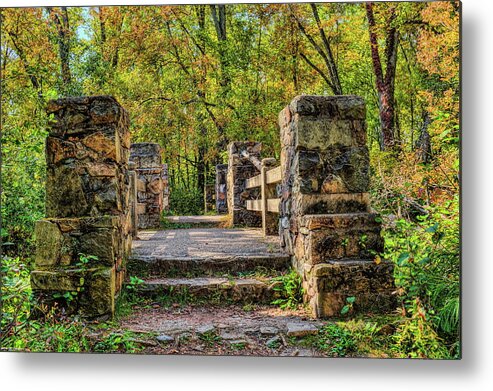 Wausau Metal Print featuring the photograph Isle Of Ferns Park Stone Bridge by Dale Kauzlaric