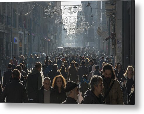 Istanbul Metal Print featuring the photograph Istiklal Street,Beyoglu,Istanbul,Turkey by Ayhan Altun