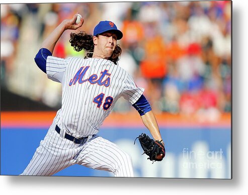 Jacob Degrom Metal Print featuring the photograph Jacob Degrom by Jim Mcisaac