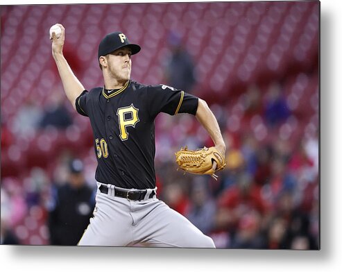 Great American Ball Park Metal Print featuring the photograph Jameson Taillon by Joe Robbins
