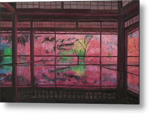 Japan Metal Print featuring the painting Japanese Autumn Garden by Masami IIDA