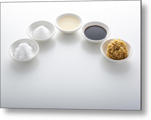 In A Row Metal Print featuring the photograph Japanese basic seasoning by Kuppa_rock