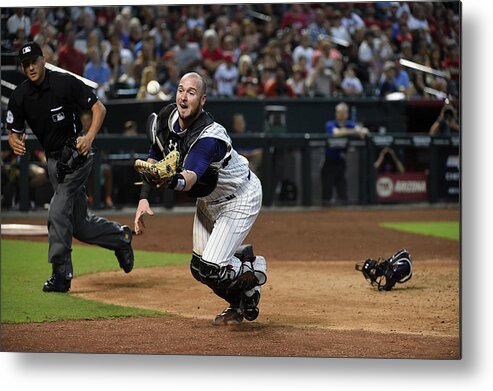 People Metal Print featuring the photograph Jarrod Saltalamacchia by Norm Hall