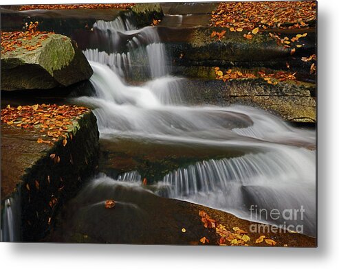 Landscape Metal Print featuring the photograph Jelly Mills Falls #4 by Jim Beckwith