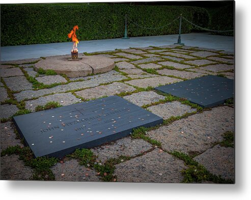 3rd Id Metal Print featuring the photograph JFK and Jackie Kennedy Memorial by Scott McGuire