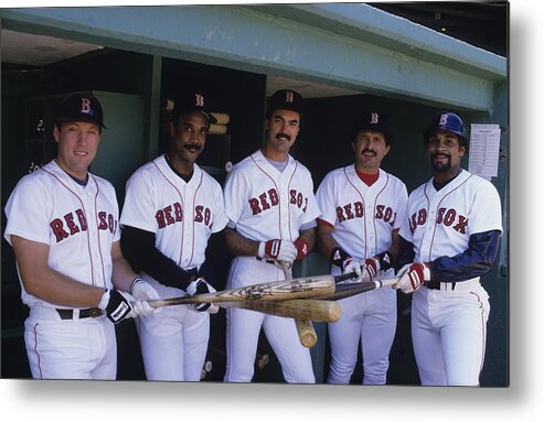 1980-1989 Metal Print featuring the photograph Jim Rice by Ronald C. Modra/sports Imagery