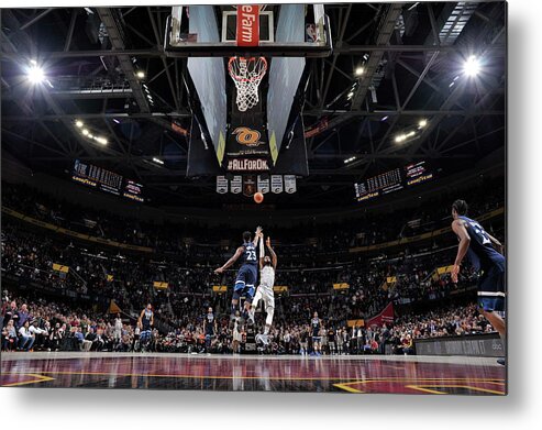 Nba Pro Basketball Metal Print featuring the photograph Jimmy Butler and Lebron James by David Liam Kyle