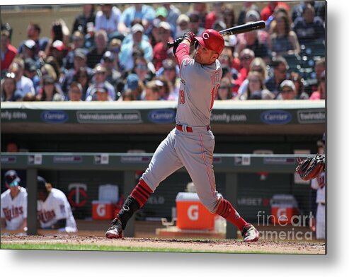 People Metal Print featuring the photograph Joey Votto by Adam Bettcher