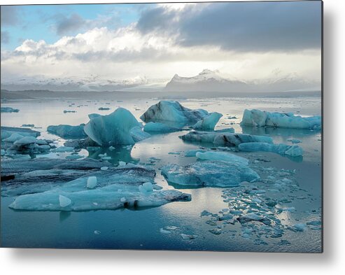 Winter Metal Print featuring the photograph Jokulsarlon, the Glacier lagoon 4 by Dubi Roman