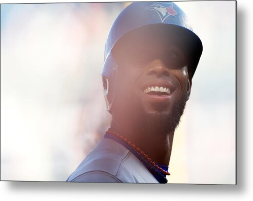American League Baseball Metal Print featuring the photograph Jose Reyes by Mike Stobe