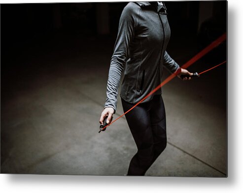 Focus Metal Print featuring the photograph Jump Rope Exercise by Pekic