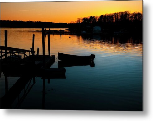 South Bristol Metal Print featuring the photograph Just Fishin by Jeff Cooper