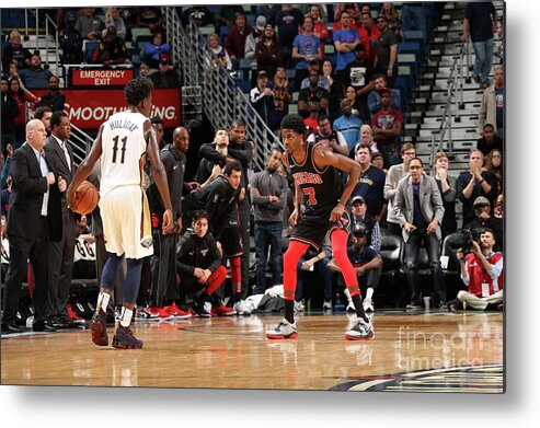 Smoothie King Center Metal Print featuring the photograph Justin Holiday by Layne Murdoch