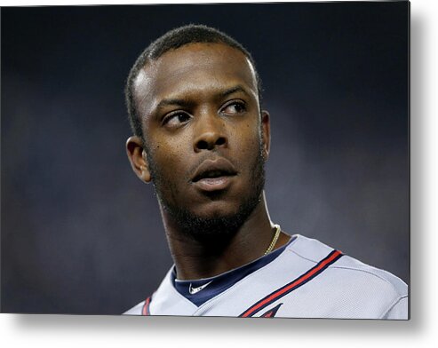 Playoffs Metal Print featuring the photograph Justin Upton by Stephen Dunn