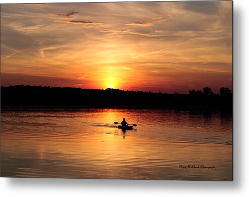 Landscape Metal Print featuring the photograph Kayak At Days End by Mary Walchuck