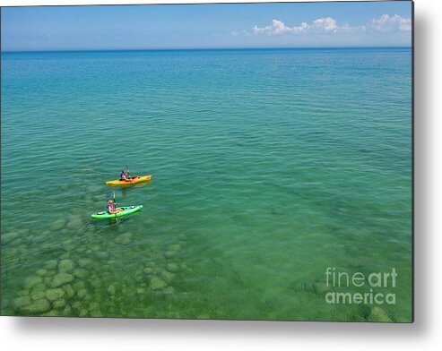 Kayak Metal Print featuring the photograph Kayaks on Lake Huron by Jim West