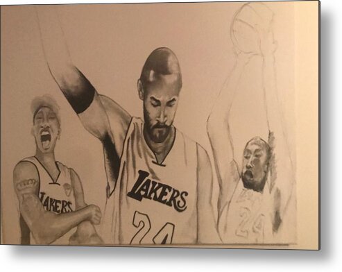  Metal Print featuring the drawing KB by Angie ONeal