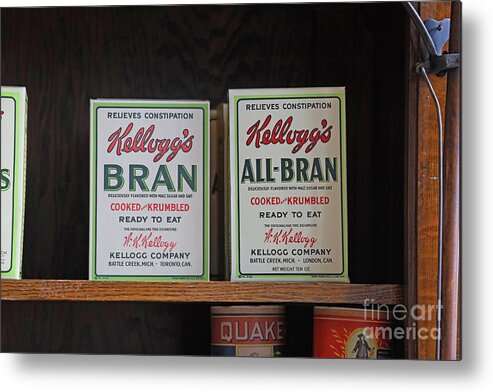 Grocery Store Metal Print featuring the photograph Kellogg's Bran Flakes 7327 by Jack Schultz