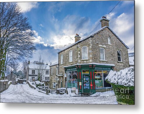 Uk Metal Print featuring the photograph Kettlewell Village Store by Tom Holmes Photography