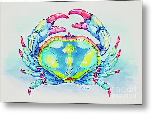 Crab Metal Print featuring the painting Key West Crab 2021 by Shelly Tschupp