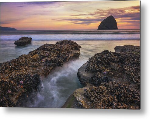 Oregon Metal Print featuring the photograph Kiwanda Froth by Darren White