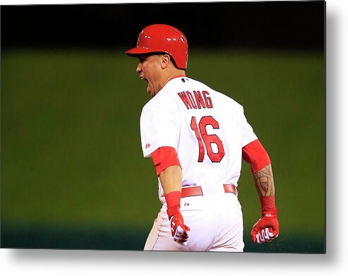 St. Louis Cardinals Metal Print featuring the photograph Kolten Wong by Jamie Squire