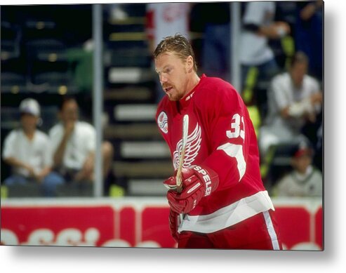 National Hockey League Metal Print featuring the photograph Kris Draper #33 by Elsa