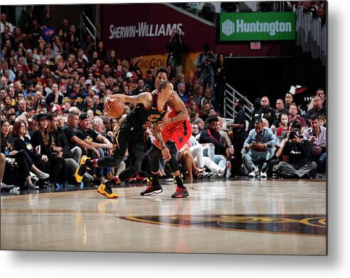 Playoffs Metal Print featuring the photograph Kyle Lowry and George Hill by Jeff Haynes