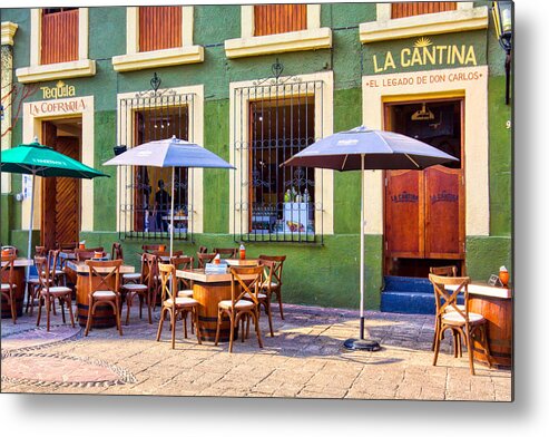 Cafe Metal Print featuring the photograph La Cantina Patio, Tequila, Mexico by Tatiana Travelways