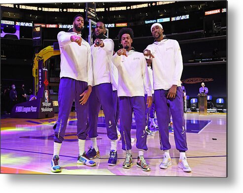 Playoffs Metal Print featuring the photograph LA Clippers v Los Angeles Lakers by Andrew D. Bernstein