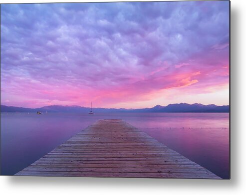 Lake Tahoe Metal Print featuring the photograph Lake Tahoe Sunset by Gary Geddes