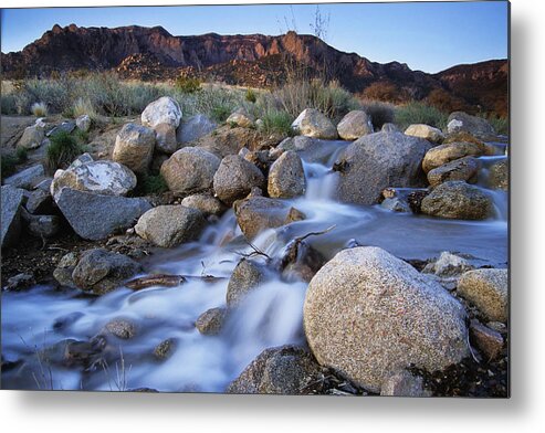 Scenics Metal Print featuring the photograph Landscape Sunset Mountain River by Amygdala_imagery