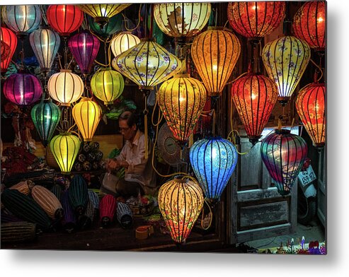 Ancient Metal Print featuring the photograph Lantern Maker by Arj Munoz