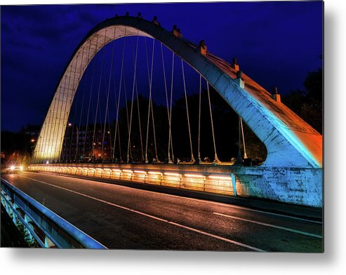 Full Color Metal Print featuring the photograph Las Oblatas Zubia Bridge by Micah Offman