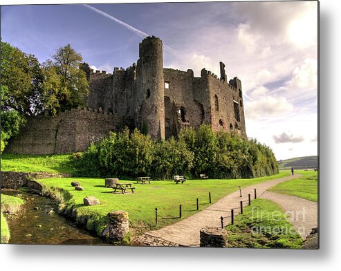 Laugharne Metal Print featuring the photograph Laugharne Castle by Rob Hawkins