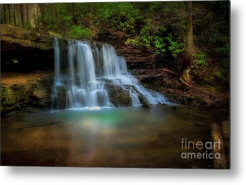 Laurel Run Metal Print featuring the photograph Laurel Run Falls by Shelia Hunt