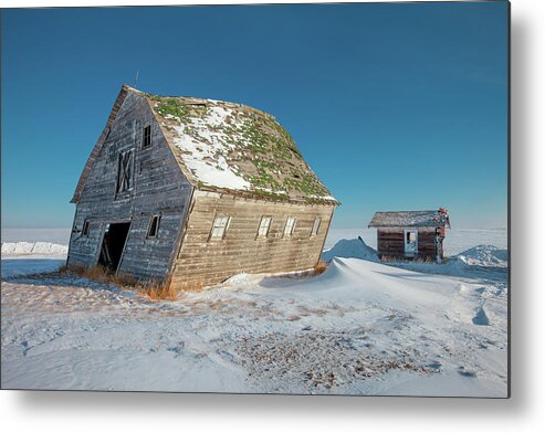 Old Metal Print featuring the photograph Leaning Barn by Todd Klassy