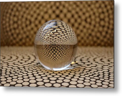 Lensball Metal Print featuring the photograph Lensball Chair Abstract by David T Wilkinson