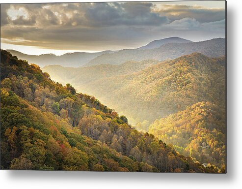 Maggie Valley Metal Print featuring the photograph Light Through The Clouds by Jordan Hill