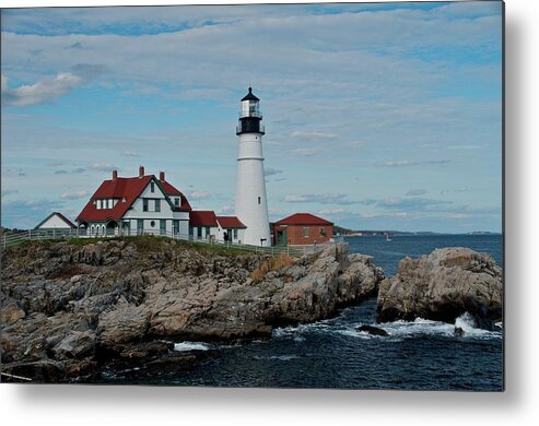 Maine Metal Print featuring the photograph Lighthouse by Dmdcreative Photography