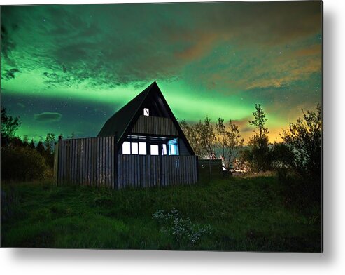 Aurora Metal Print featuring the photograph Lights in the Country by Christopher Mathews