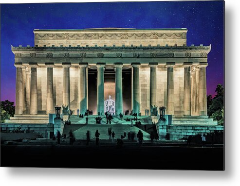 Washington Metal Print featuring the painting Lincoln Memorial by Christopher Arndt