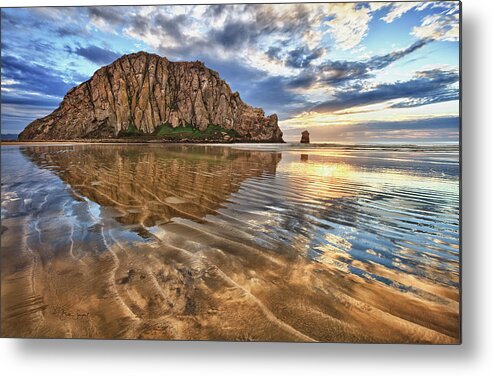 Morro Bay Metal Print featuring the photograph Liquid Gold by Beth Sargent