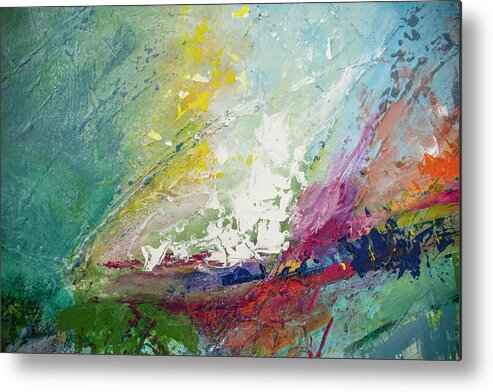 Colorful Metal Print featuring the mixed media Live Fearlessly by Linda Bailey