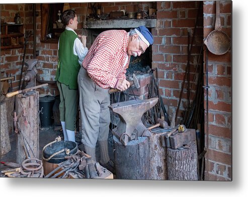 Reenactment Metal Print featuring the photograph Living History Park-1 by John Kirkland