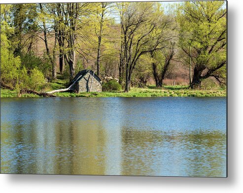 Lake Metal Print featuring the photograph Loch Lomond Spring House Pike County PA by Amelia Pearn