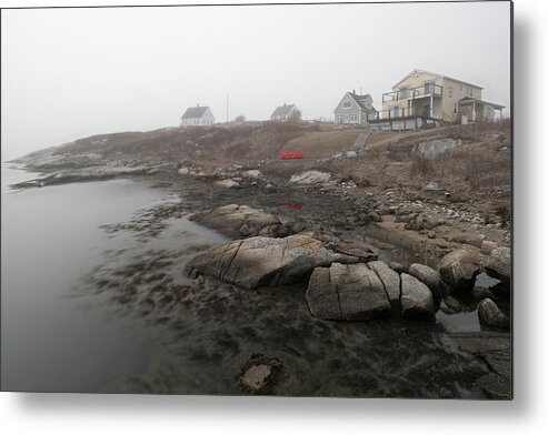 Canada Metal Print featuring the photograph Lonely red chairs by Murray Rudd